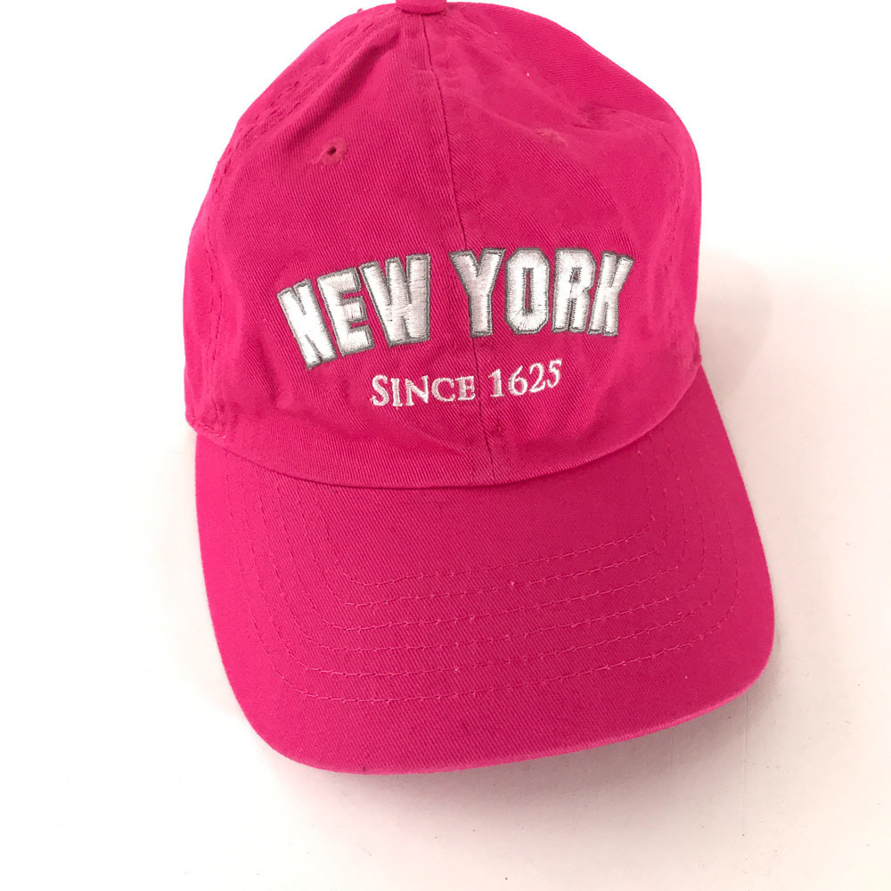 New York Since 1625 hat pink New York City cap buckle bcak
